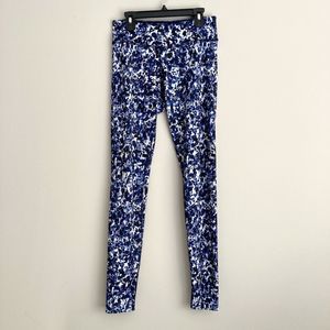 Beyond Yoga Mid Rise Leggings Size Medium Blue Purple Confetti Fitness Workout